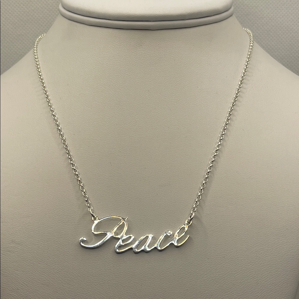 Peace Necklace 925 Sterling Silver